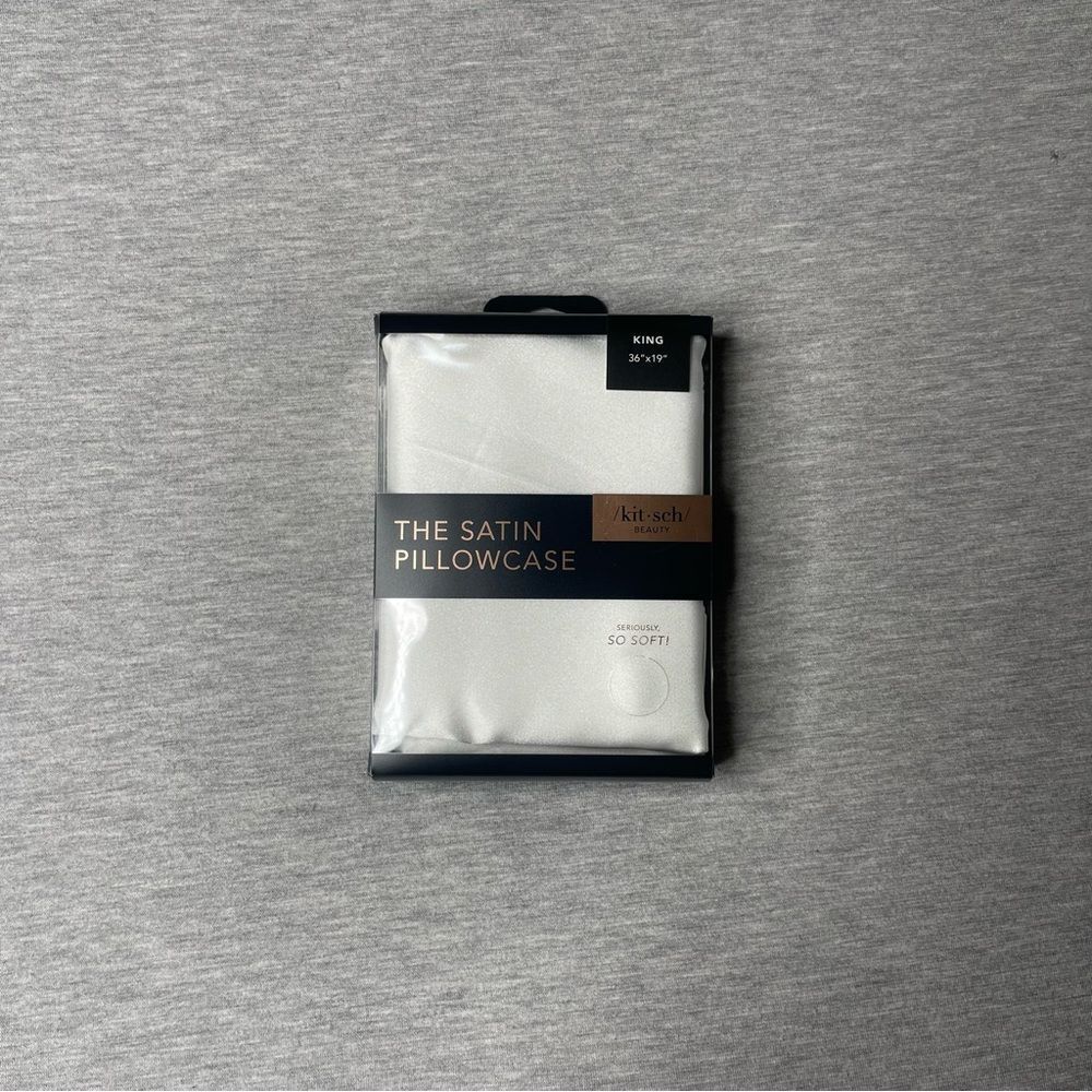 Kitsch Satin King Pillowcase - Ivory